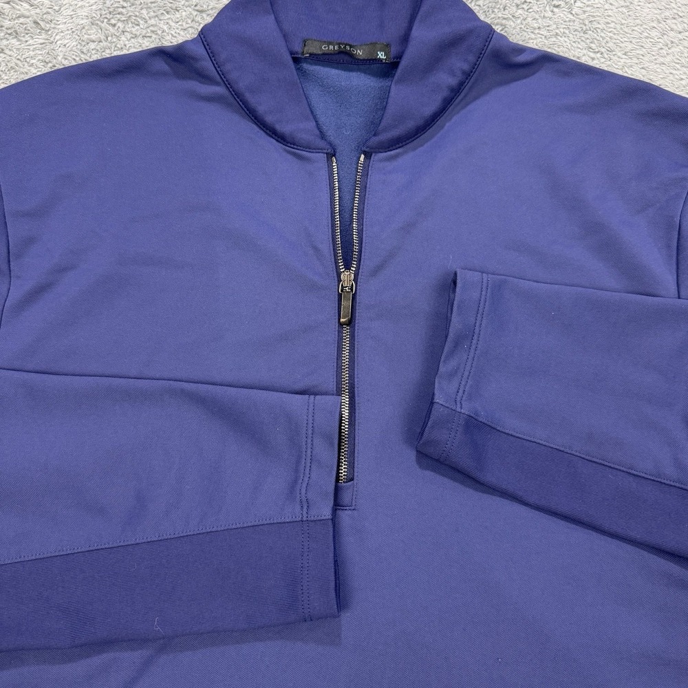 Greyson Golf Siasconset‎ 1/4 Zip Pullover Men Blue Wicking L/S Golfing Outdoor